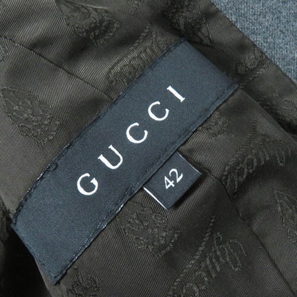 Gucci Wool Cles Button Single Tailored Jacket Gray 42 Genuine