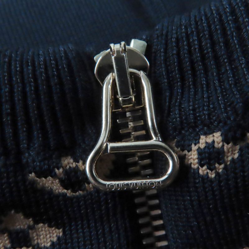 Louis Vuitton 2024 1abykg Silk Monogram Jacquard Knit Dress Black Brown XS Made