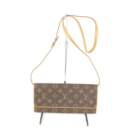 Louis Vuitton Pochette Twin GM M51852 Shoulder Bag Brown Monogram