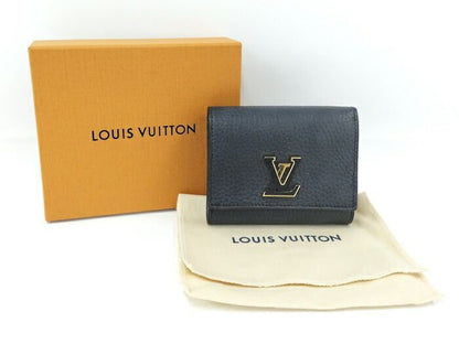 Louis Vuitton Porte Feuille Capucines Bifold Wallet Navy M62157
