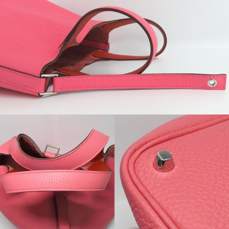 Hermes Picotin Rock PM Eclat Rose Azalea Terbatie Taurillon Clemence
