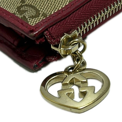 Gucci Long Wallet Lovely GG Pattern 295671 Beige Dark Brown And Bordeaux