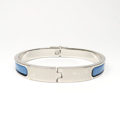 Hermes Mini Click Kelly Enamel Bracelet Chardon Palladium Ladies
