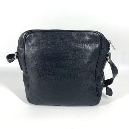 Gucci Shoulder Bag Logo Interlocking G 337084 Leather Black