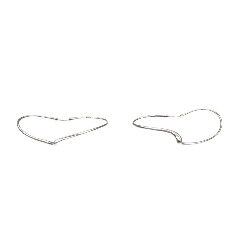 Tiffany & Co Earrings Open Heart Large Elsaperetti Ag925 Silver Jewelry