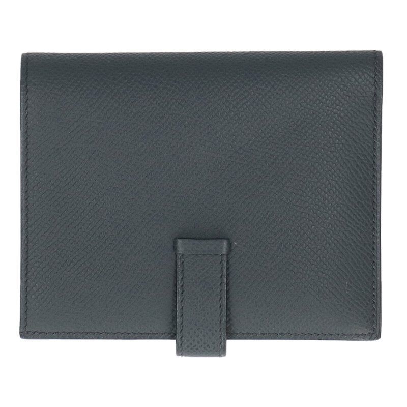 Hermes Bearn Compact W Engraved Svhardware Wallet Men's