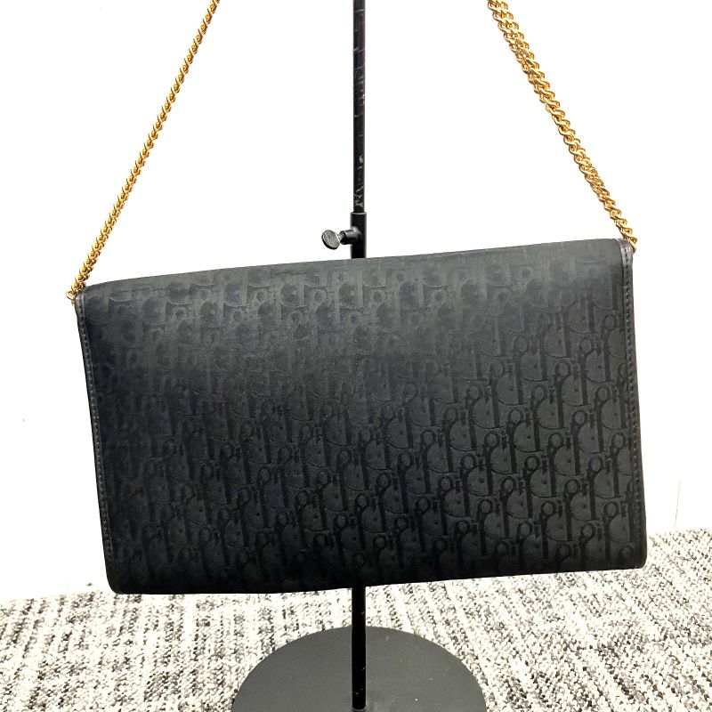 Christian DIOR Trotter Pattern Chain 2WAY Bag: Y2044