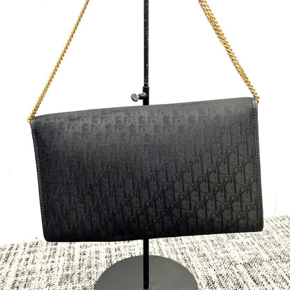 Christian DIOR Trotter Pattern Chain 2WAY Bag: Y2044