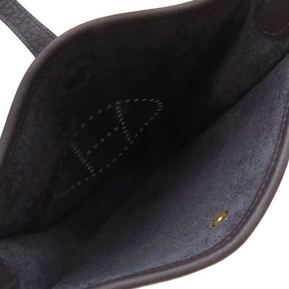 Hermes Shoulder Bag Evelyn TPM Taurillon Clemence Pull Noir Black Gold Hardware