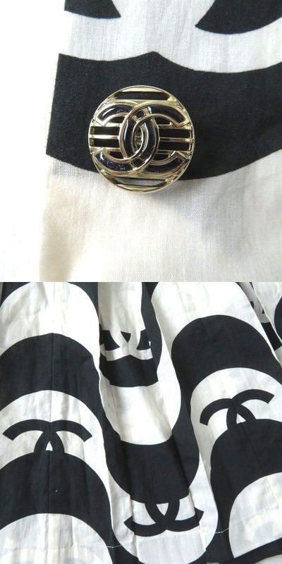 CHANEL 21P P70082 Women's Cotton Short Sleeve Dress/dress With