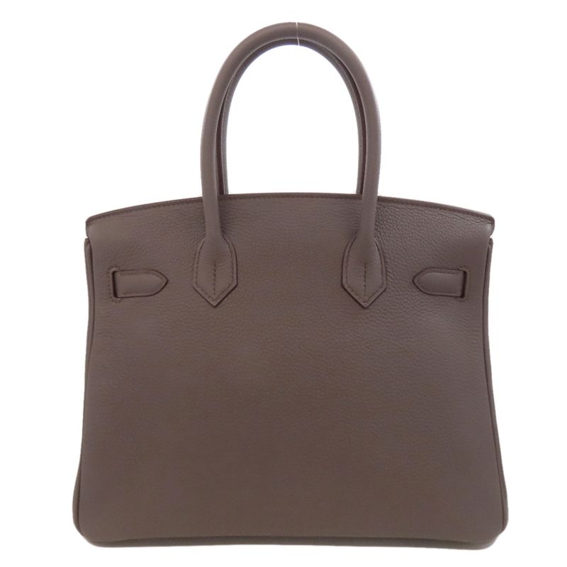 Hermes Birkin 30 Etan Silver Hardware Handbag Taurillon Women