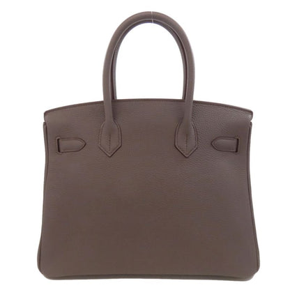 Hermes Birkin 30 Etan Silver Hardware Handbag Taurillon Women