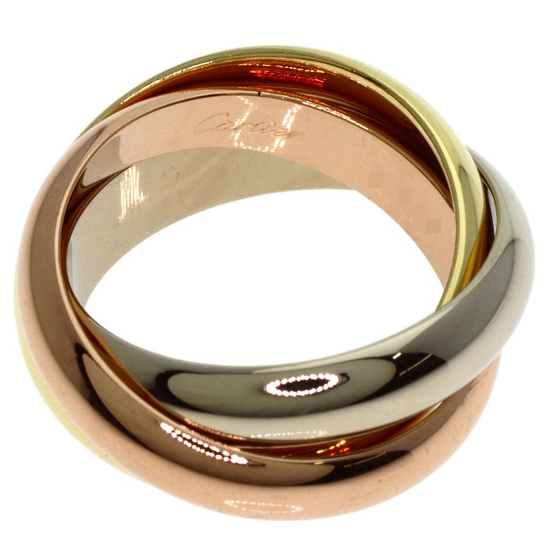 Cartier Trinity #48 Ring 18K Yellow Gold 18K White Gold 18K Pink Gold Ladies
