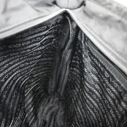 Prada Shoulder Bag Nylon Leather Black 87ka725