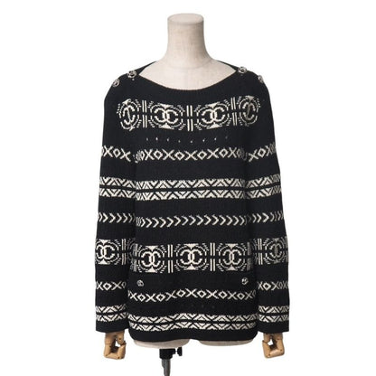 Chanel Knitwear Size 36 20 P Total Pattern Coco Mark CC Knit Sweater