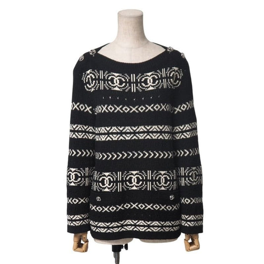 Chanel Knitwear Size 36 20 P Total Pattern Coco Mark CC Knit Sweater