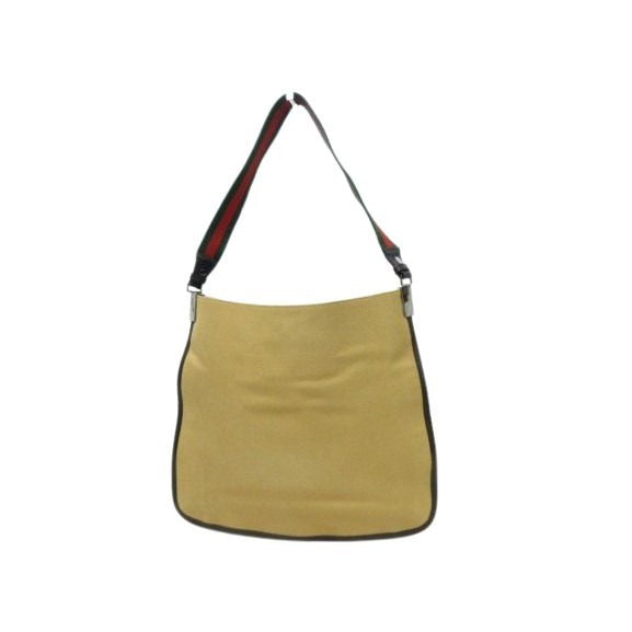 Gucci Shoulder Bag Sherry Line 001-4321 Beige Canvas And Leather Silver — view 2