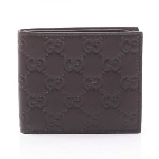 Gucci Billfold Guccissima Dark Brown Leather Bifold