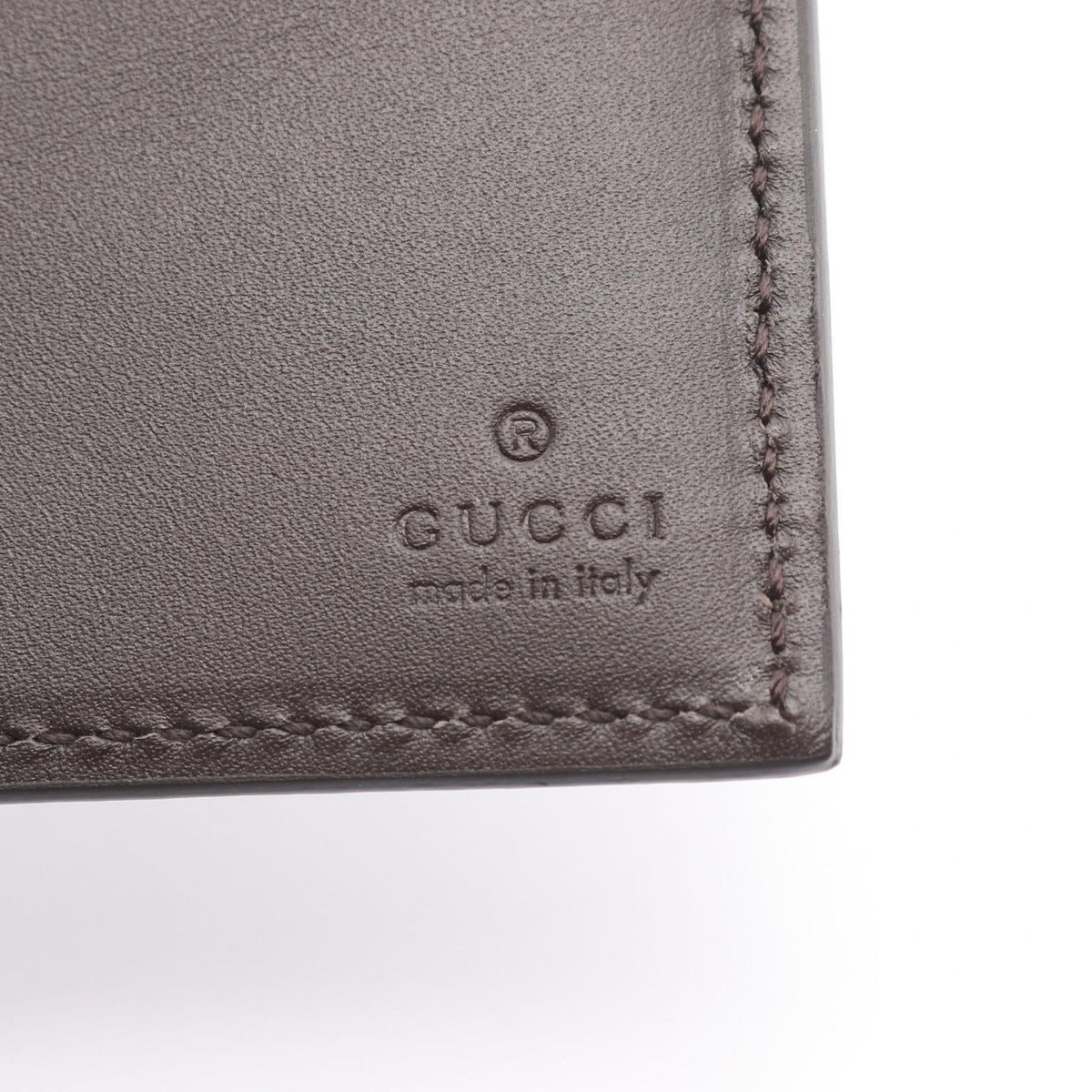 Gucci Billfold Guccissima Dark Brown Leather Bifold — view 4