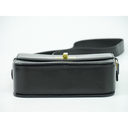 Celine Leather Shoulder Bag Pochette Black — view 3