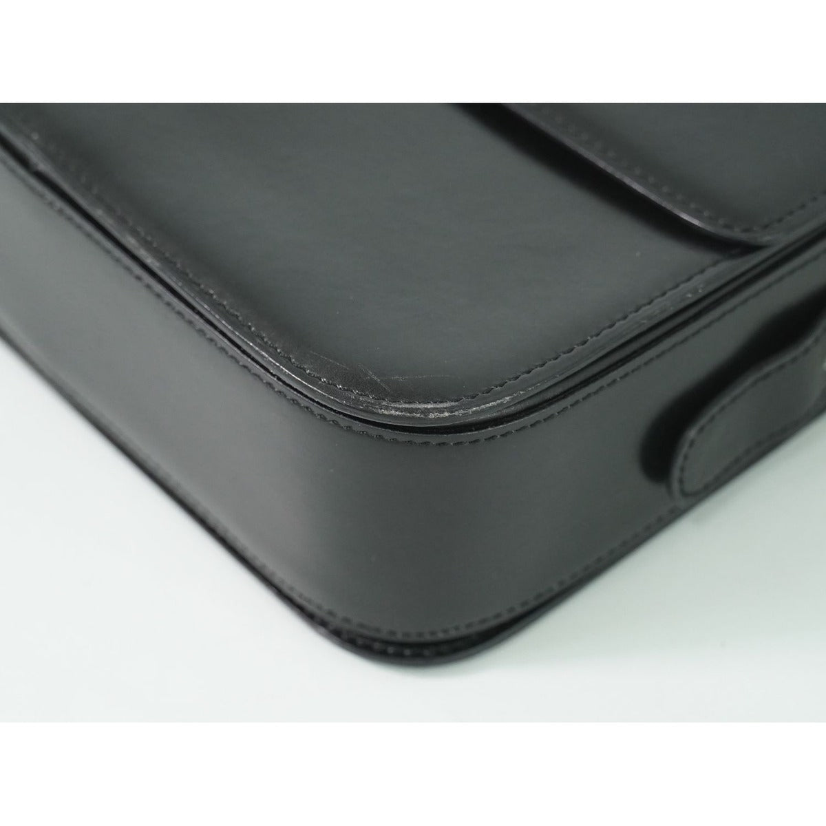 Celine Leather Shoulder Bag Pochette Black — view 7