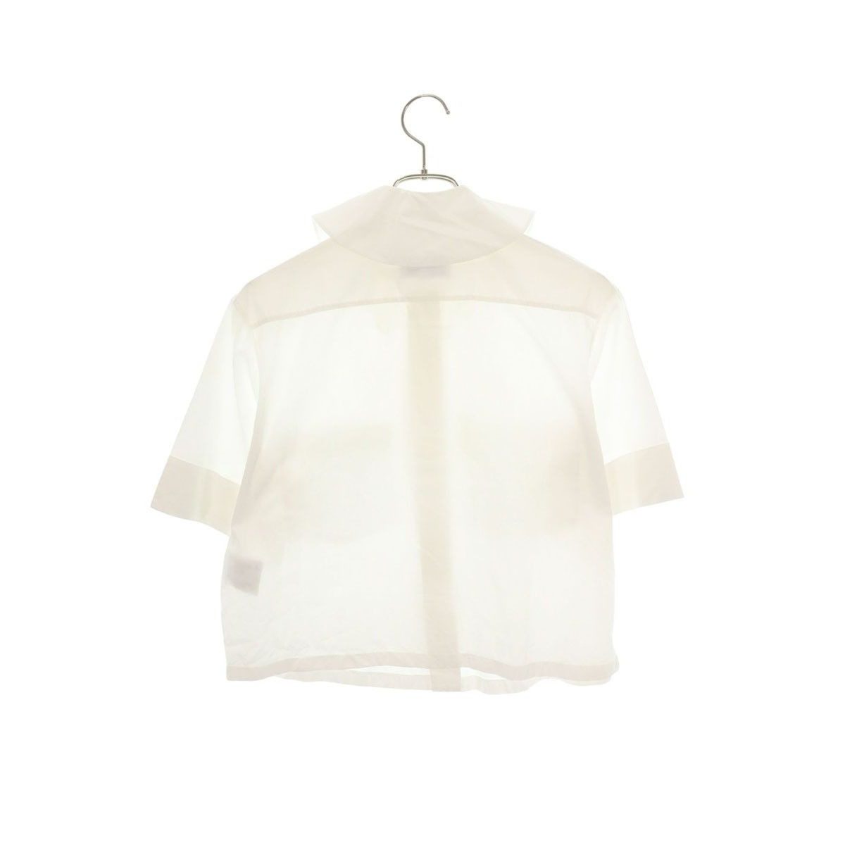 Chanel CC Logo Button Big Collar Short Sleeve Shirt 36 — view 2
