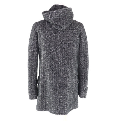 Gucci Wool Cotton Blend Hood Duffel Coat with Toggle Buttons Black — view 3