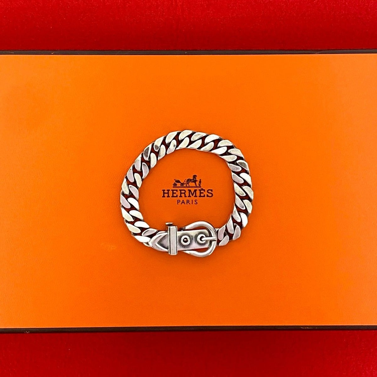Hermes Book le Chain Bracelet Bangle