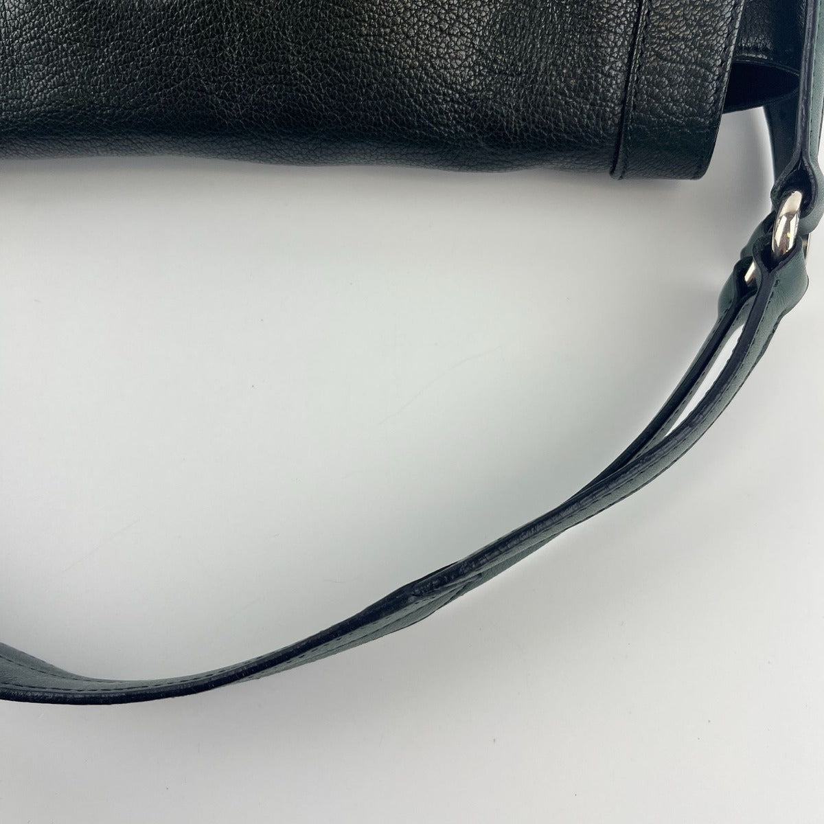 Loewe Anagram Studded Shoulder Bag Green Leather Vintage — view 15
