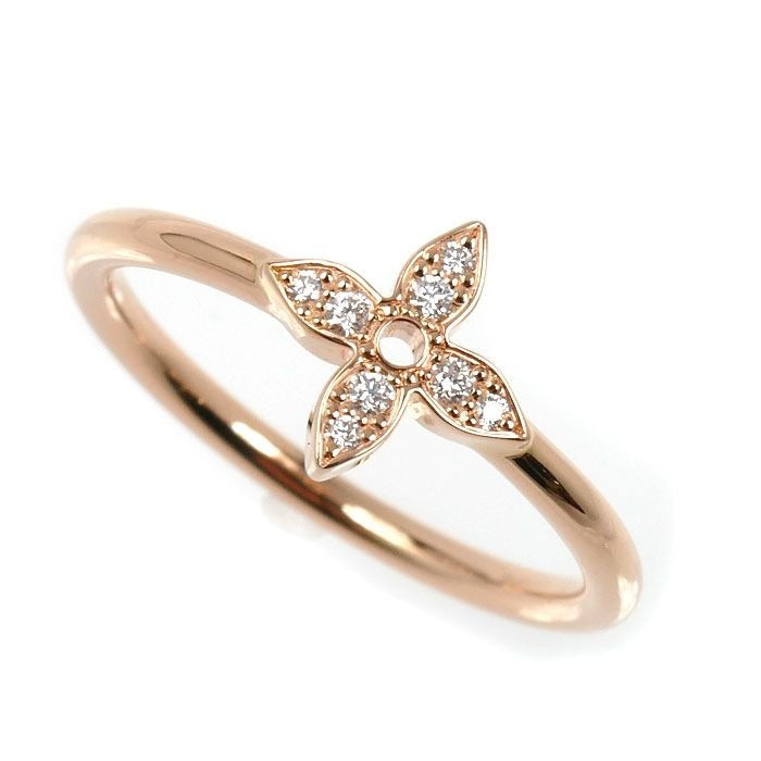 Louis Vuitton 18K Pink Gold Idyll Blossom Ring Diamond