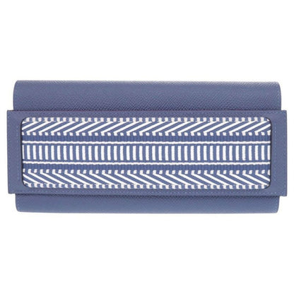 Hermes Passant Long Sangle Caval Vaux Epson Blue Brighton Silver Hardware
