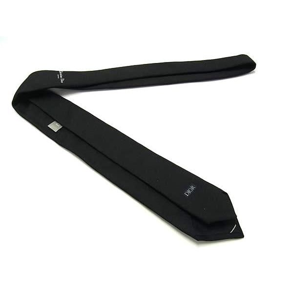 Dior 98% Silk And 1% Polyester Tie Black Fs2223 — view 2