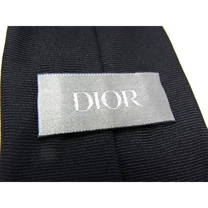 Dior 98% Silk And 1% Polyester Tie Black Fs2223 — view 3