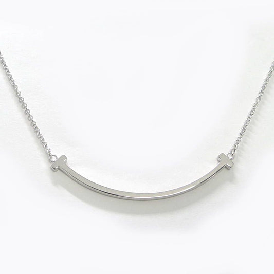 Tiffany & Co T Smile Necklace 18k White Gold