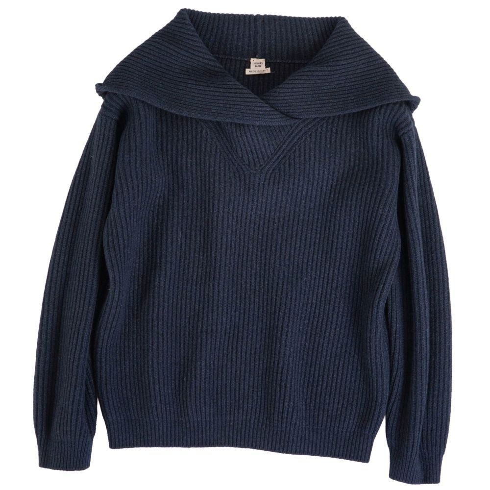 Hermes Knit Hooded Sweater Long Sleeve