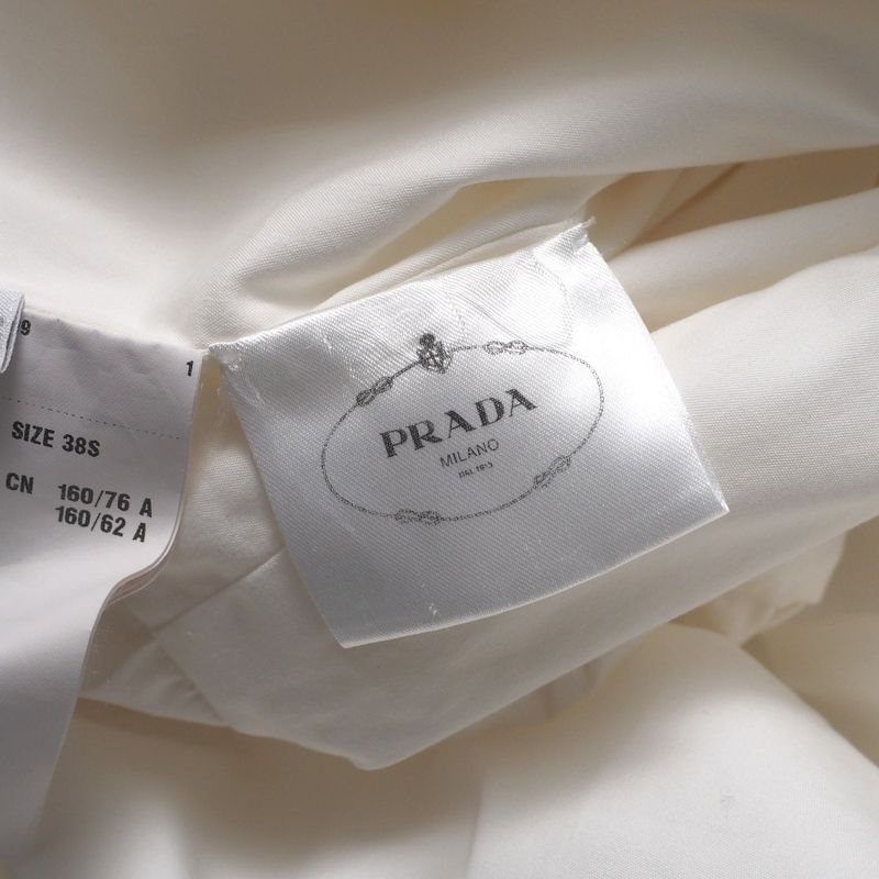 Prada Dress Size 38S Stitched Gathered Cap Sleeves Made In Italy 20250602 Ra4986