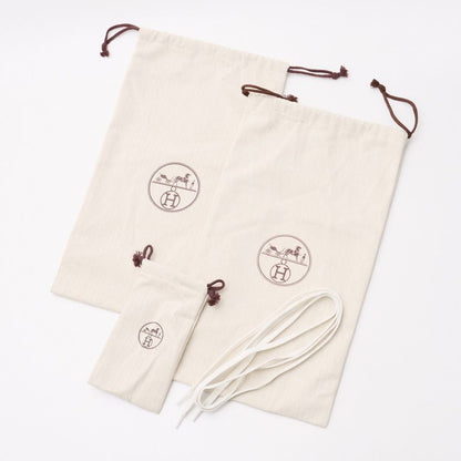 2022ssHermes Day Sneakers Size 36 Kelly Hardware Leather Canvas