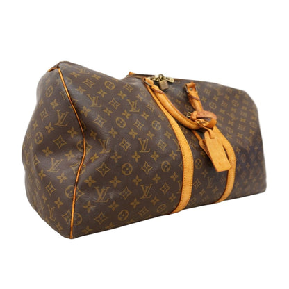 Louis Vuitton Boston Bag Monogram Keepall 55 Brown — view 2