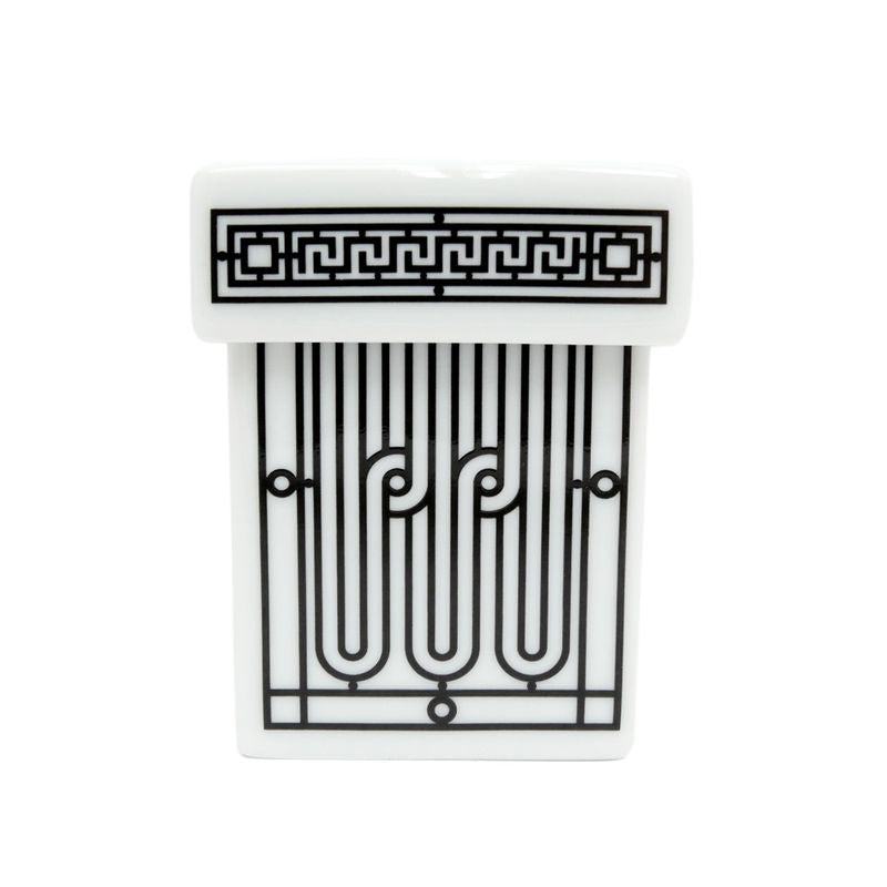 Hermes Sugar Box H DECO White Black Pottery Accessories Others