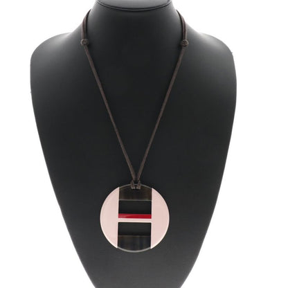 Hermes Buffalo Horn Brown Ladies 16.5g Necklace