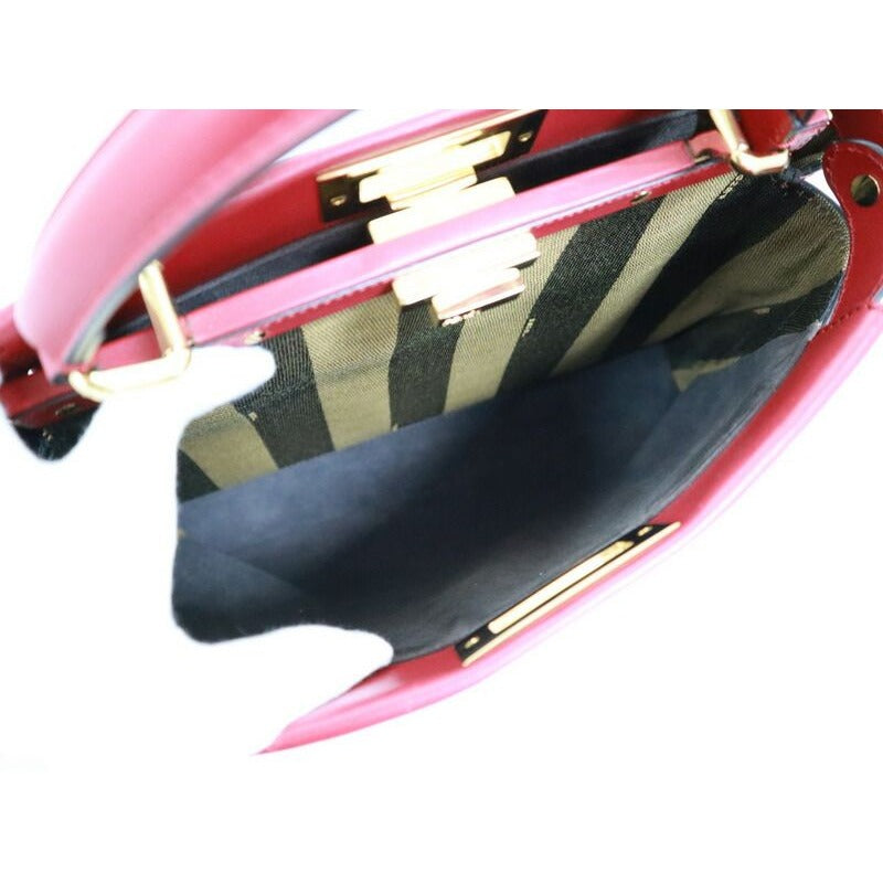 Fendi Peekaboo Shoulder Bag Leather Scarf — view 6