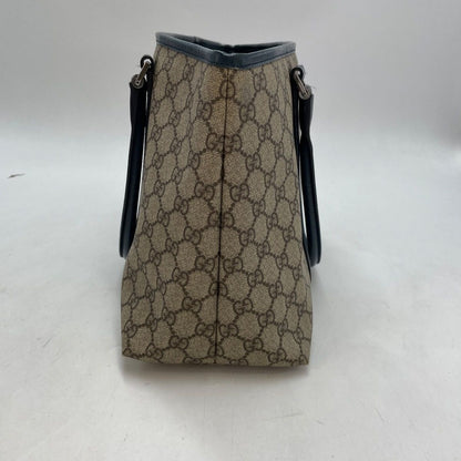 Gucci GG Pattern Supreme Tote A4 Beige Blue — view 11