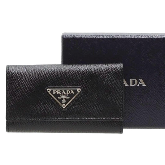 Prada Saffiano Leather Key Case Key Holder