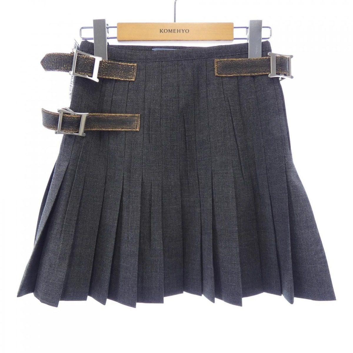 Prada Pleats Lash Stitch Skirt
