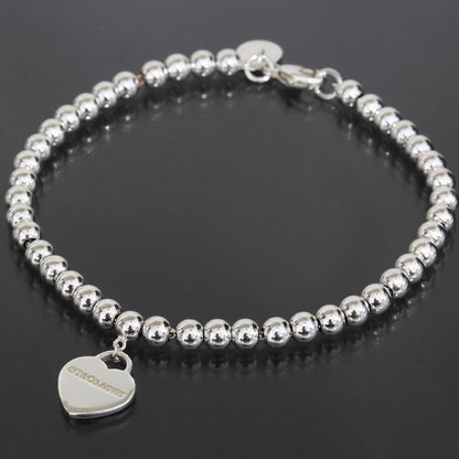 Tiffany & Co Heart Ball Chain Bracelet AG 925 E1696