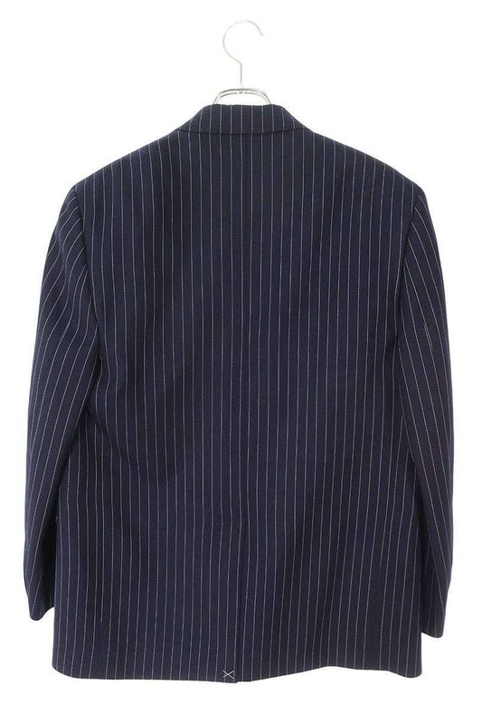 Celine 2v16h399u Striped Double Breasted Jacket Men's 46