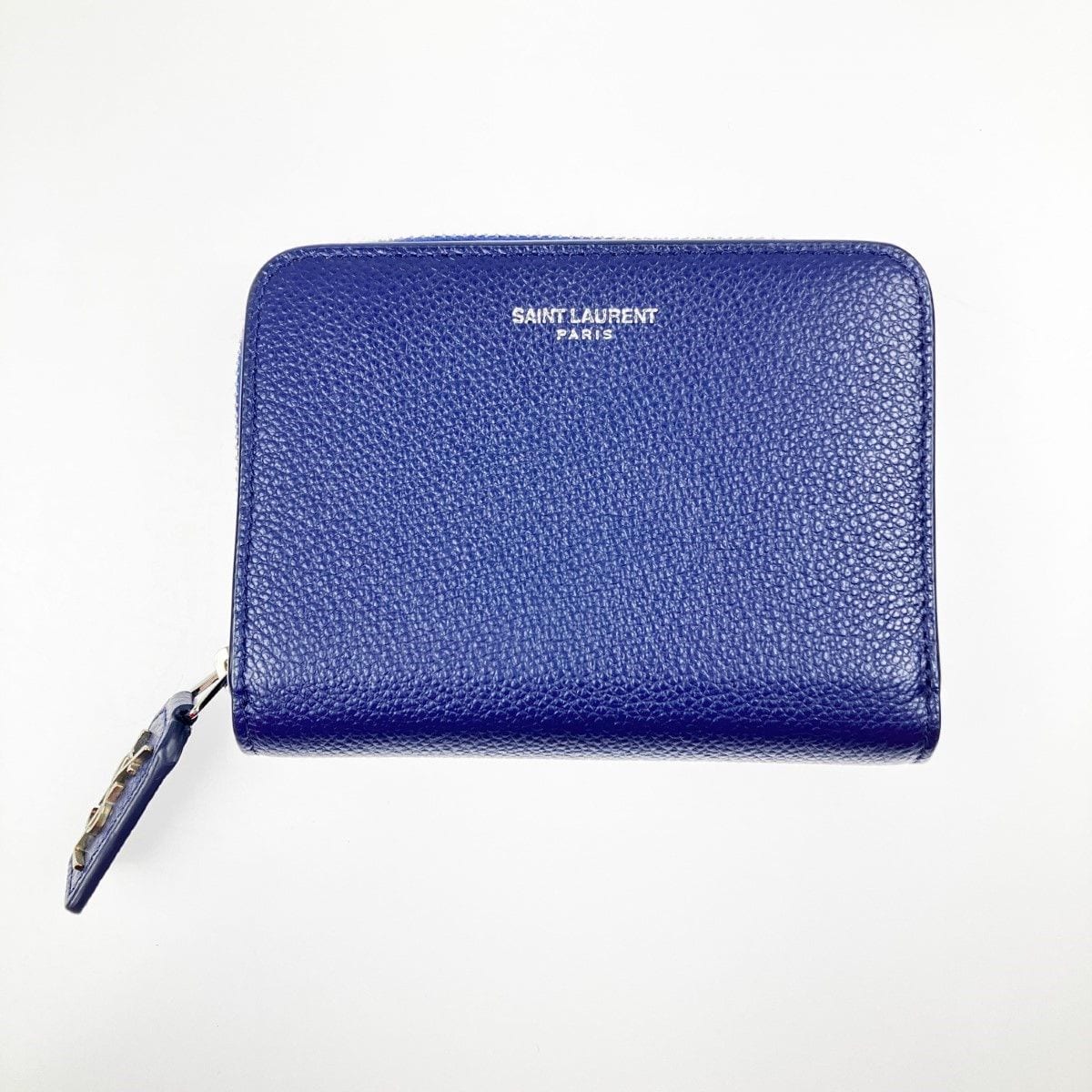 Saint Laurent Bifold Wallet with Box and Cloth Bag 414661 Blue