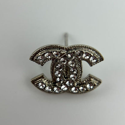 Chanel Coco Mark Accessories Earrings Silver A11V Vintage Ladies