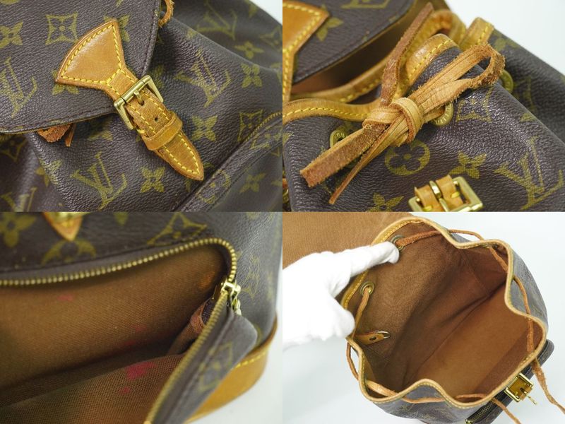 Authentic Louis Vuitton LV Mini Montsouris Monogram Backpack Sac Backpack Brown