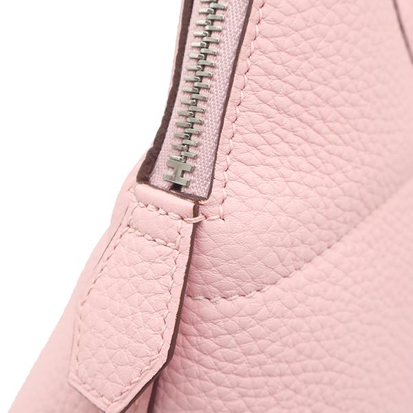 Hermes 2-Way Bag Bolide 31 Verso Taurillon Clemence Rose Cherry and Nata Silver